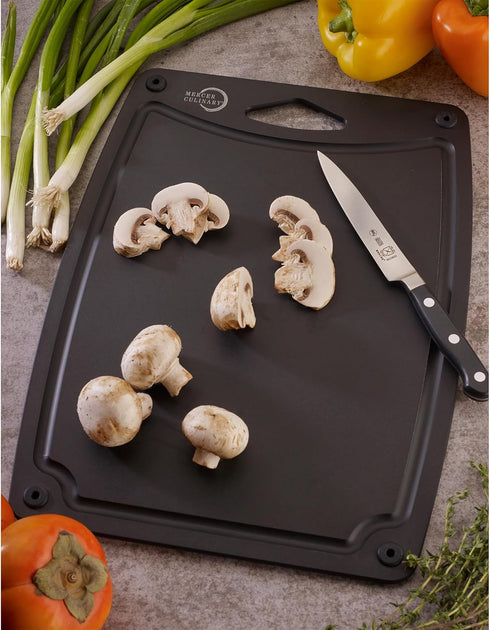 Mercer Culinary Composite Cutting Board, 14.5" X 11", with Silicone Feet and Channel