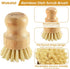 Bamboo Dish Scrub Brushes Set - Eco-Friendly Natural Cleaning Scrubbers for Dishwashing, Set of 2
