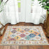 HEBE Washable Area Rug 2'x3', Non Slip Soft Distressed Medallion Bedroom Rug, Boho Living Room Accent Throw Rug
