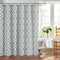 Biscaynebay Extra Long Textured Fabric Shower Curtains 72" W x 84" L, Silver Grey Morocco Pearl Printed Luxury