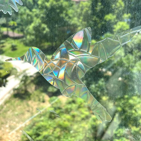 Large Hummingbird Static Window Clings, Anti Collision Decals for Bird Strikes, Set of 20 Glass Awareness Stickers