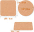 54 Pcs Cork Coasters 4 Inches with Adhesive, Cork Sheets Mats Bulk for Drinks, Plants, DIY Crafts, Office, 27 Pcs Curved-Edge Squares Cork Tiles and 27 Pcs Round Cork Pads (4"x 4", 54pcs) by origreen