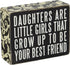 Primitives by Kathy 21515 Floral-Trimmed Box Sign, 5 x 4-Inches, Daughters are