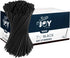Crystalware Plastic Stir Straw, Sip Stirrer | For Coffee and Cocktail, 7 1/2 Inches 1000/Box, Black