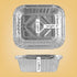 PLASTICPRO Disposable 1 LB Aluminum Takeout Tin Foil Baking Pans 5'' X 6'' X 2'' Inch, Pack of 50