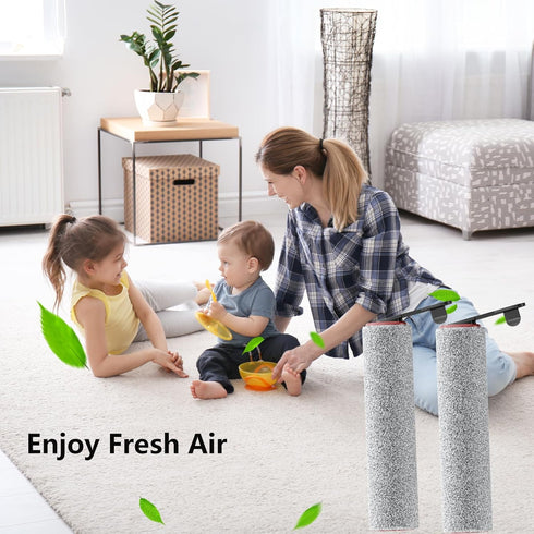 H12 (H12Pro2 Replacement Vacuum Filters Roller Brushes Compatible with Dreame Pro Wet Dry Vacuum Cleaner, Efficient