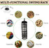 Natural Buy 9 Inch 7 Indoor/Closet Level Micro Hanging Dry Net Drying Rack for Herbs, Organizer, Freshner - Black Mash