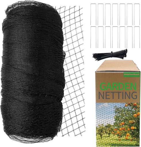 Garden Netting,7.5ft x 65ft Black Bird Netting Heavy Duty,Rabbit,Squirrels,Anti Birds,Larger Bees,Deer,Chicken,CardinalsAnimal Fencing