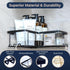 Nox incorp 3-Pack Corner Shelf Storage Organizer - No-Drill, Renter-Friendly, Bathroom or Kitchen Shower Caddy