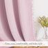 52" 84" 2 NICETOWN Pom Pom Blackout Curtains for Girls Bedroom Boho Pink Window Curtains for Nursery Rod Pocket Thermal
