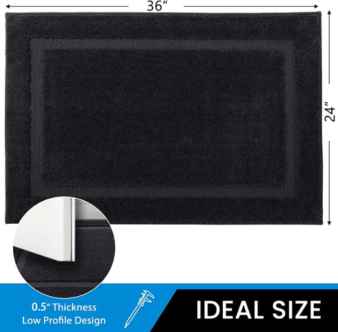 Indoor Door Mat, Dirt Trapper Entryway Rug with Non-Slip Rubber Backing, Washable Super Absorbent Doormat