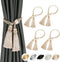 Curtain Tiebacks with Tassel, Modern Rope Window Curtain Ties Backs for Draperies, Elegant Decorative Curtain Holdbacks