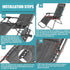 4 Pool(63 21 Inch,Black Queekay Chair Replacement Fabric with Bungee Cord Lounge Chair Cloth Mesh Repair Kit for Patio
