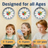 OWLCONIC Non Ticking Analog Clock for Kids, Teaching Clock for Wall, Silent Homeschooling Resource