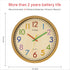 Foxtop 12 Inch Silent Kids Wall Clock - Non-Ticking Battery Operated Colorful Clock for Nursery & Classroom
