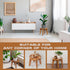 8 Demigo Indoor Plant Stand, Acacia Wooden Decorative Plant Shelf with Spill-Proof Tray, Stable Tall Flower Holder