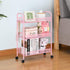TOOLF 3-Tier Metal Rolling Cart, Utility Trolley on Wheels with 3 Hooks, Easy Assemble Mesh Wire Storage for Kitchen
