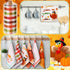 Mindsoft 36 Pcs Thanksgiving Reusable Paper Towels Rolls Washable Bulk Thanksgiving Pumpkin Turkey Kitchen Towels
