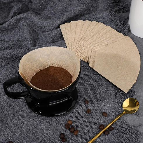 Segarty Black Ceramic Pour Over Coffee Dripper Set, Single Cup with 200PCS Size #2 Cone Coffee Filters