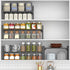 iPEGTOP Large Expandable Cabinet Storage Shelf Organizer Rack - Heavy Duty Stackable Steel Metal Spice Rack, Black - 1