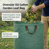 2-Pack 132 Gardzen Gallon Yard Waste Bags, Reusable Heavy Duty Collapsible Garden Leaf Bags with Plastic Ring, Stand-Up