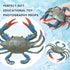 6 Inch RAYNAG Fake Plastic Blue Crab, Simulated Sea Animal Crab Figurine for Aquarium, Home Party Decor