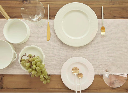 Solino Home 100% Pure Linen Table Runner 14 x 48 Inch Light Natural 48 Inches Ideal for Dresser and Coffee Tables -
