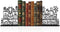 Ecqizer Metal Dragon Reading Book Decorative Bookend 9.1x 4.7 Inches, Unique Dragon Bookends