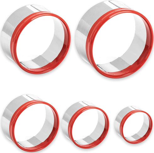 5 Pcs Round Circle Cookie Cutters, 1.9" to 3.5", Heavy Duty Stainless Steel Mini Cookie Cutters