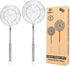 Pack of 2 Large Spider Strainer - Stainless Steel Skimmer Basket, Kitchen Ladle Strainers for Cooking
