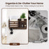 Nekon Mail Holder for Wall - Mail Organizer with Key Hooks, Letter Sorter, Natural Wood, Floating Shelf, Flush Mount