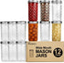 VERONES Wide Mouth Mason Jars, 22oz, 12 Pack with Lids and Bands, Ideal for Jam, Honey, Wedding Favors