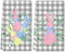 Qilerongrong Bunny Eucalyptus Easter Kitchen Dish Towels, Buffalo Plaid Cute Rabbit Dish Towel,