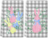 Qilerongrong Bunny Eucalyptus Easter Kitchen Dish Towels, Buffalo Plaid Cute Rabbit Dish Towel,