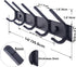 WEBI Coat Rack Wall Mounted - 5 Heavy Duty Metal Hooks for Hanging Coats, 2 Packs