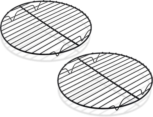 TeamFar 9inch Round Baking Wire Cooling Rack, Stainless Steel Core & Nonstick Coating for Roasting, Grilling, Steaming