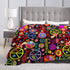 VOOHDDY Cozy 80"x60" Funny Colorful Hippie Peace Love Blanket, Soft Blankets Flannel Bed Throw Lightweight Plush Gifts