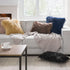 Phantoscope Pack of 2 Faux Fur Solid Throw Pillow Covers, Navy Blue, 18 x 18 Inches