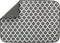 S&T INC. XL Dish Drying Mat 18” x 24” Absorbent Microfiber Kitchen Counter Pad in Pewter Grey Trellis