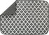 S&T INC. XL Dish Drying Mat 18” x 24” Absorbent Microfiber Kitchen Counter Pad in Pewter Grey Trellis
