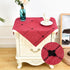 NEWISHER Farmhouse Embroidered Plaid Tablecloth Lattice Fabric Bedside Table Cloth Rustic Checkered