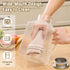 Snuvid 1 Gallon thickened Square Glass Pitcher with Lid, Classic Stripes Water Pitchers for Fridge, Borosilicate Glass
