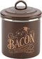 Ayesha Curry Enamel on Steel Bacon Grease Can, 4 Inch, Brown Container