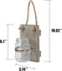 Stonebriar Rustic White Wash Wooden Mason Jar Wall Sconce Set with Hanging Loop