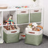 Temary Cube Storage Baskets for Shelves, 4-Pack Fabric Storage Basket for Organizing Clothes, 13 Inch, White & Green
