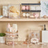 STORi Bella Tall Scrunchie Holder, Stackable Clear Plastic Container Set of 2 for Hair Accessories & Beauty Supplies