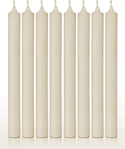 Hyoola 10 Inch Dinner Candles, 12 Pack, Wool White Tall Unscented Rustic Long Burning Candle Sticks