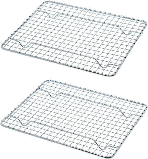 Update International Heavy-Duty 1/4 Size Cooling Rack, Commercial Grade, Oven-Safe, Chrome, Set of 2