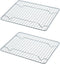Update International Heavy-Duty 1/4 Size Cooling Rack, Commercial Grade, Oven-Safe, Chrome, Set of 2