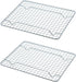 Update International Heavy-Duty 1/4 Size Cooling Rack, Commercial Grade, Oven-Safe, Chrome, Set of 2